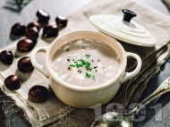 Рецепта Крем супа от кестени с целина, бяло вино и сметана